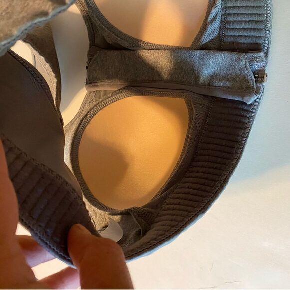 FILA SPORT Zip Front Medium-Impact Sports Bra light gray women’s XS - Picture 3 of 5